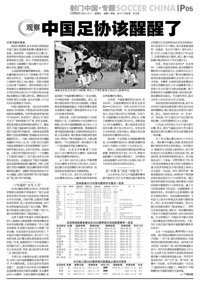 全球赛事-足协从善如流：初定明年赛历 赛季时长延一个月